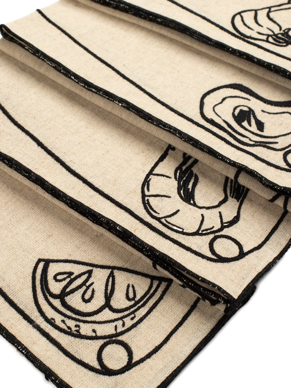 Misette line-drawing linen napkins (set of four) | Table Linens | Image 2
