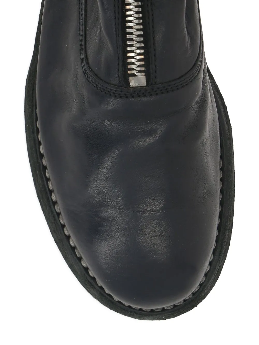 Guidi zip-front round-toe boots Black