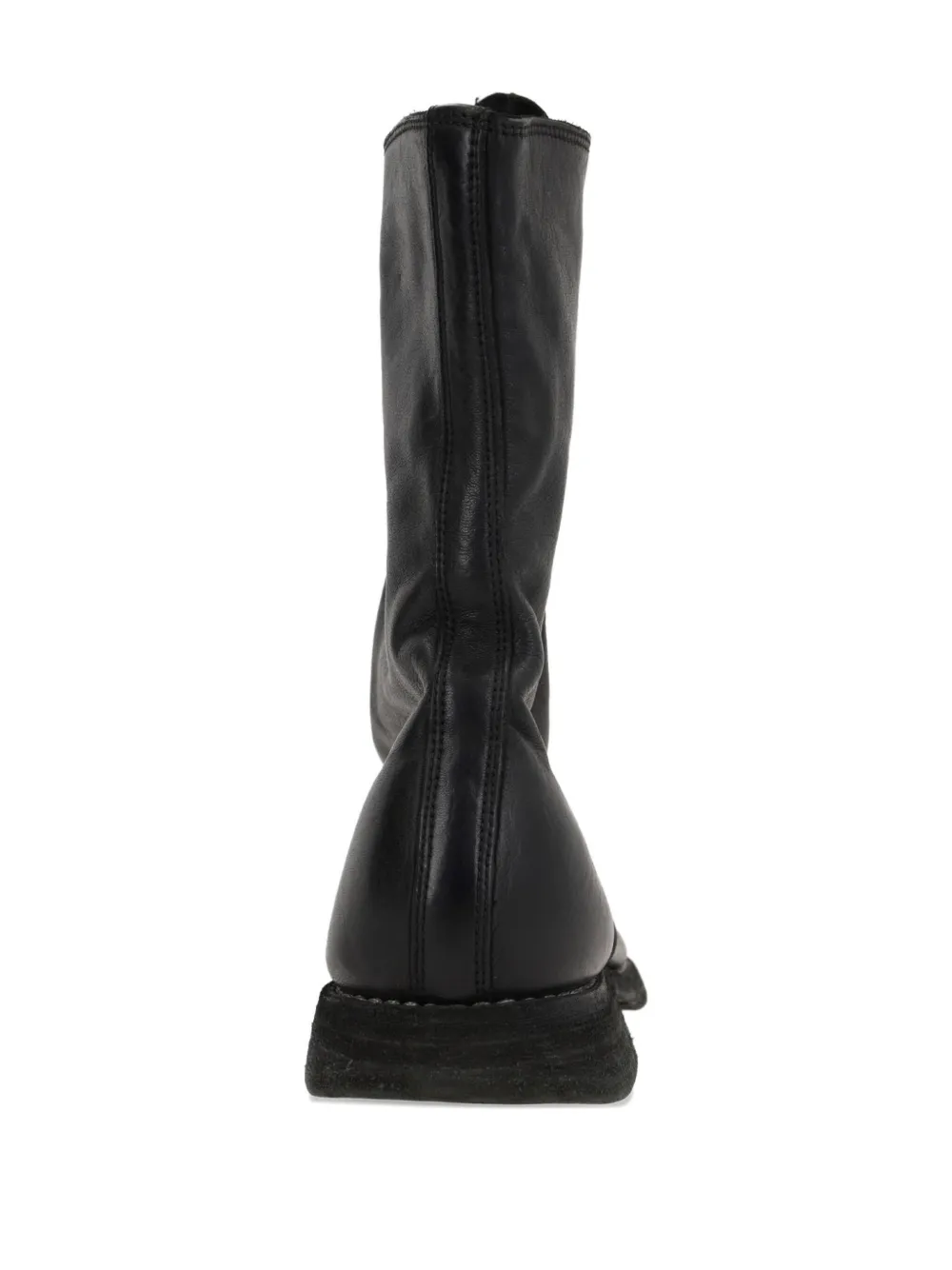 Guidi zip-front round-toe boots Black