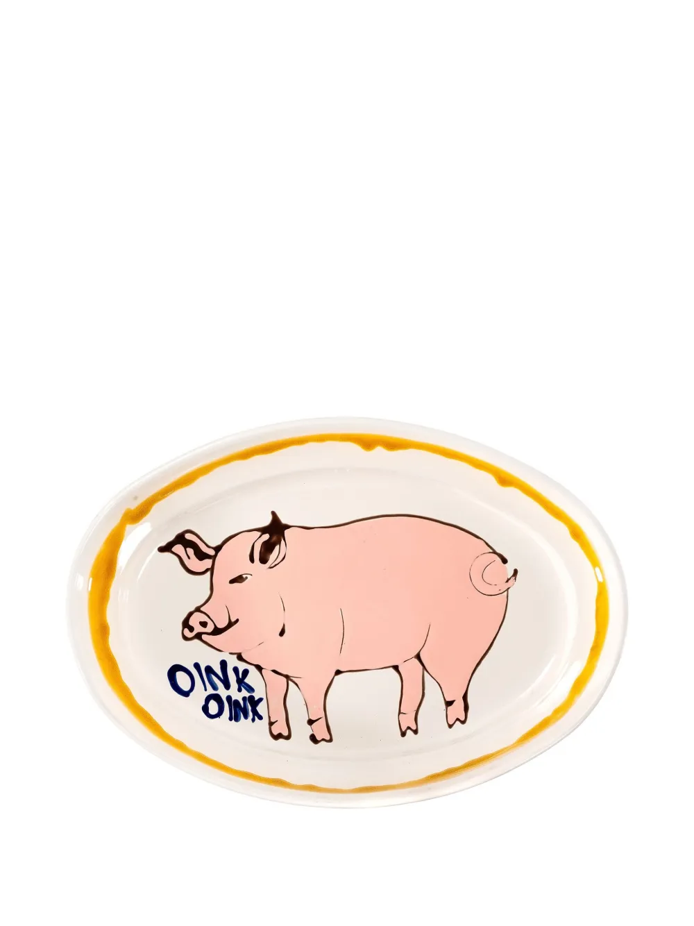 Amuse La Bouche Pig Oval Platter (41x29cm) In Multi