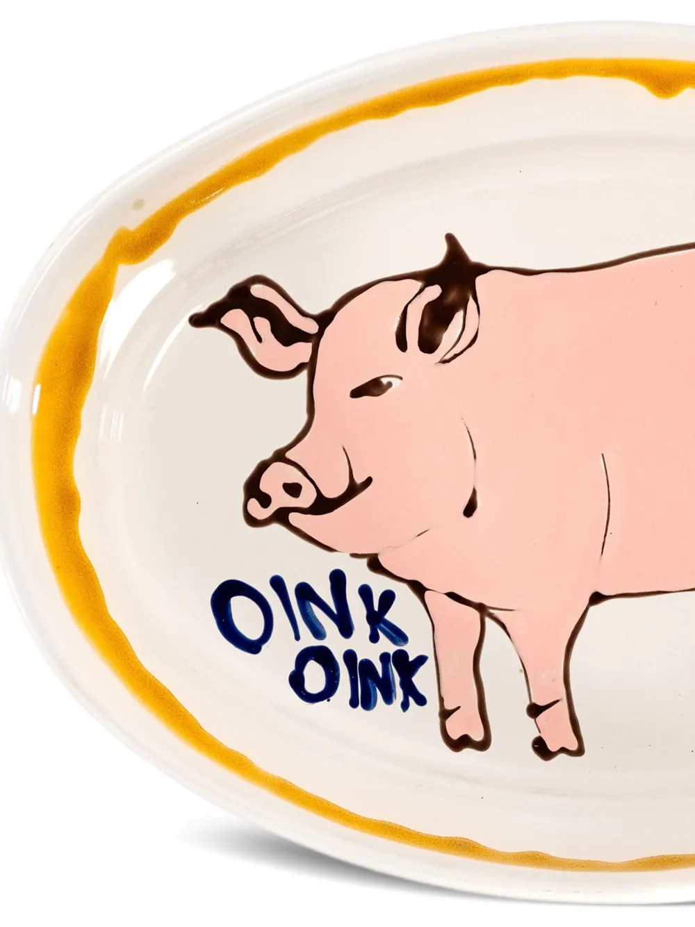 Amuse La Bouche Pig Oval Platter (41x29cm) In Multi