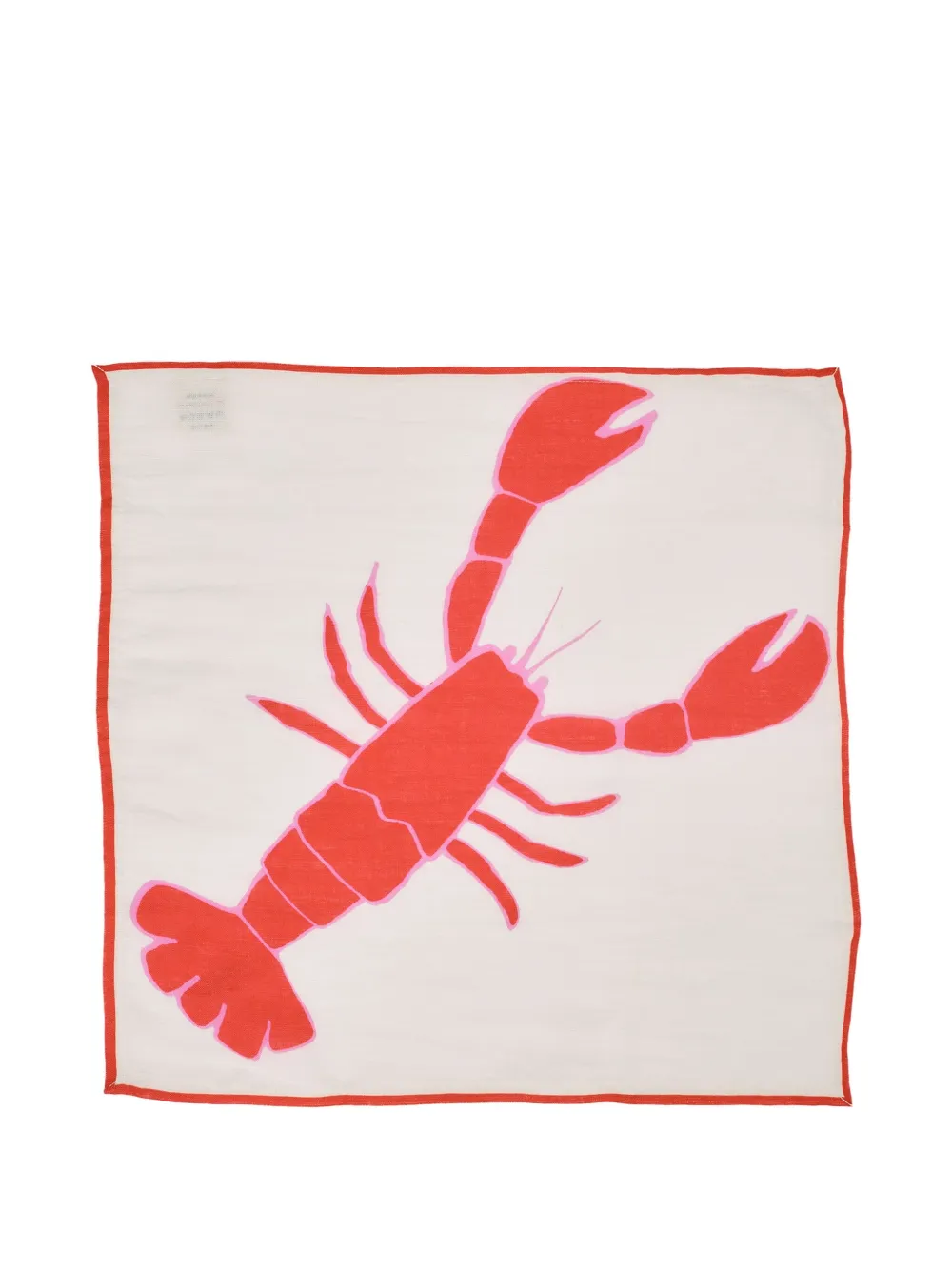 Amuse La Bouche Lobster Linen Napkins (set Of Two) In Multi