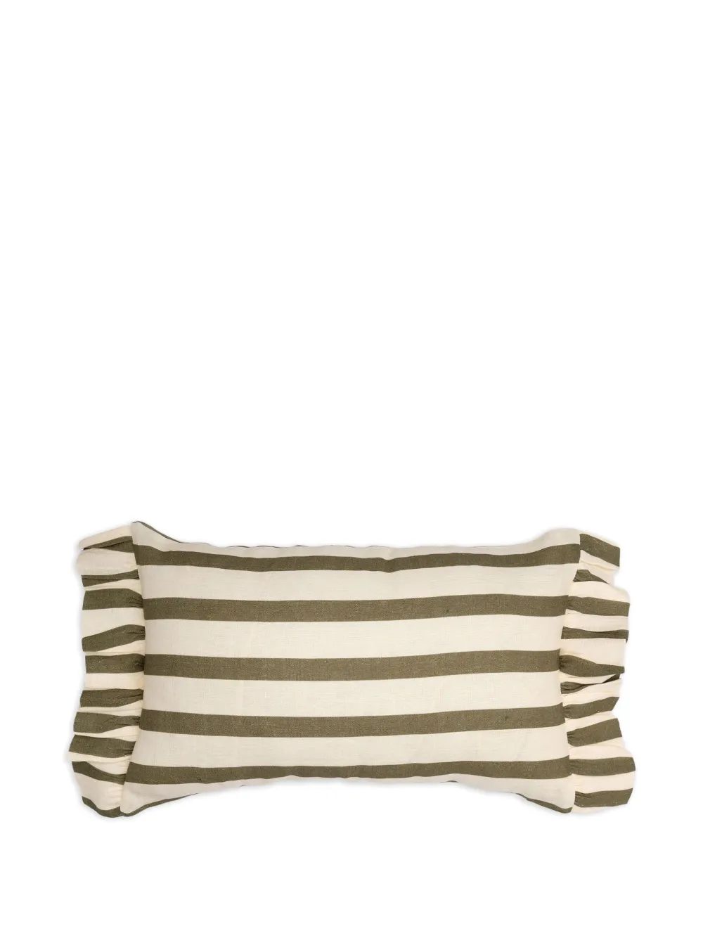 Amuse La Bouche stripe ruffle cushion cover | Neutrals | Image 1