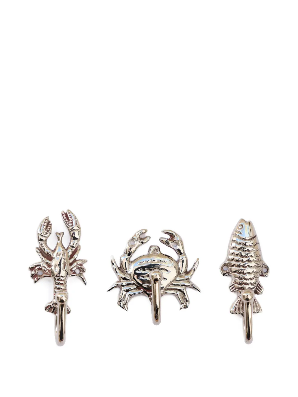 Amuse La Bouche poisson lobster crab hooks (set of three) | Silver | Image 1