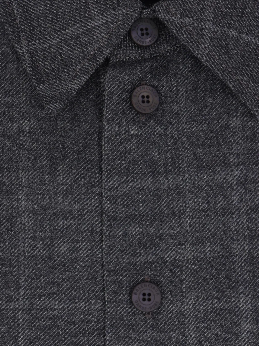 Balenciaga Geruit wollen blouse Grijs