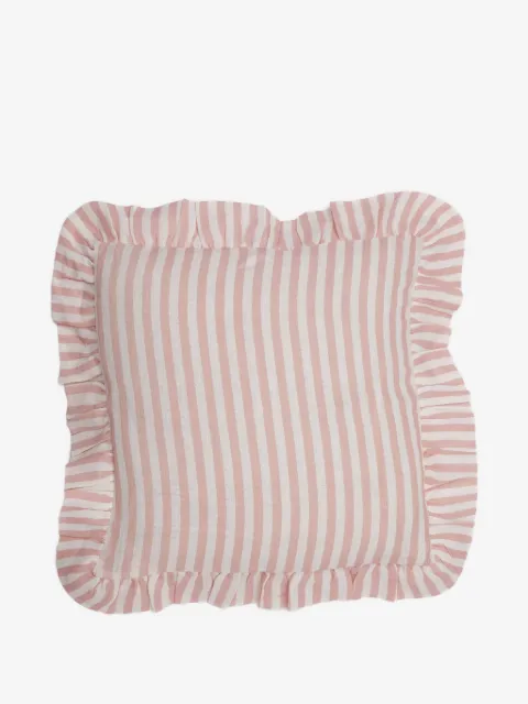 Amuse La Bouche randigt kuddfodral med volang 45 x 45 cm