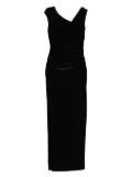 SIR. Ettore draped velvet dress - Black