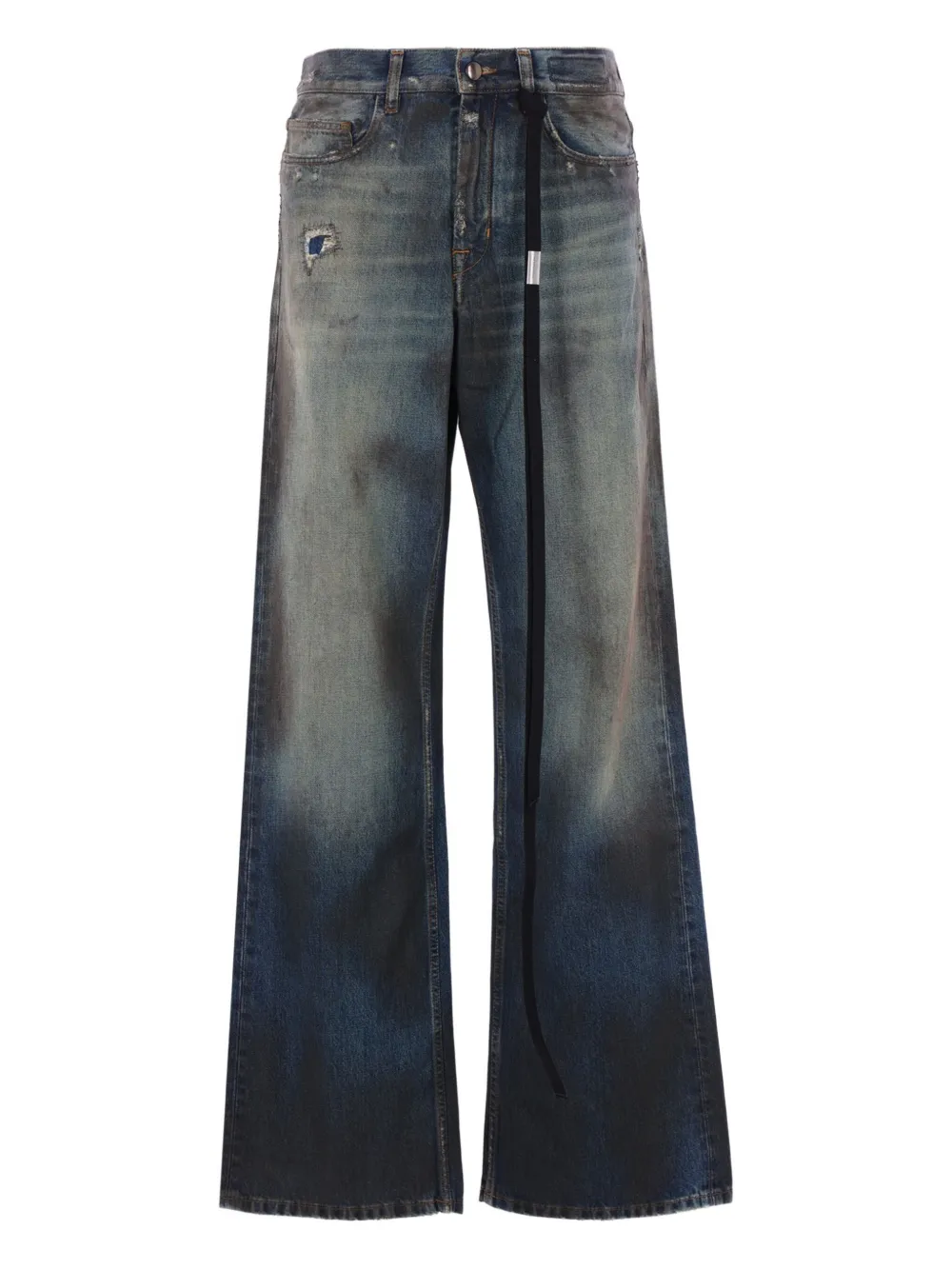 Ann Demeulemeester jean à bords francs | bleu | Image 1