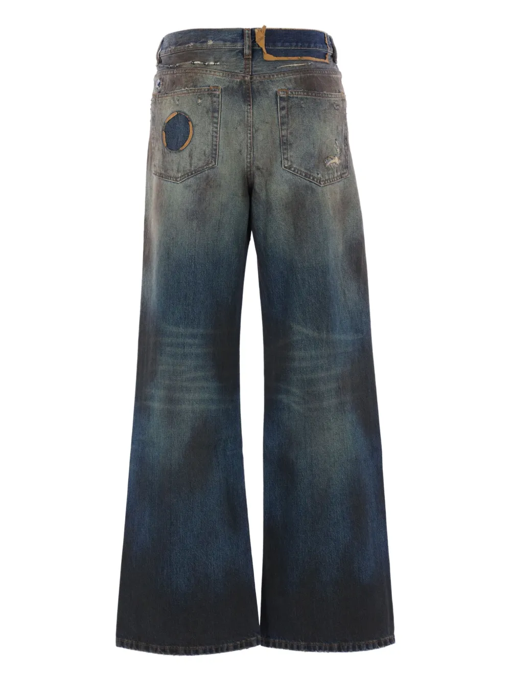Ann Demeulemeester Jeans met franje - Blauw