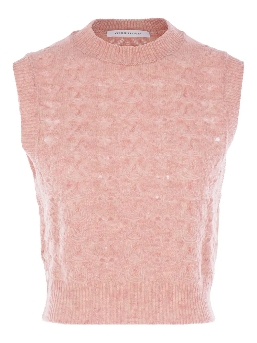 Cecilie Bahnsen Openwork knit sweater | Pink | Image 1