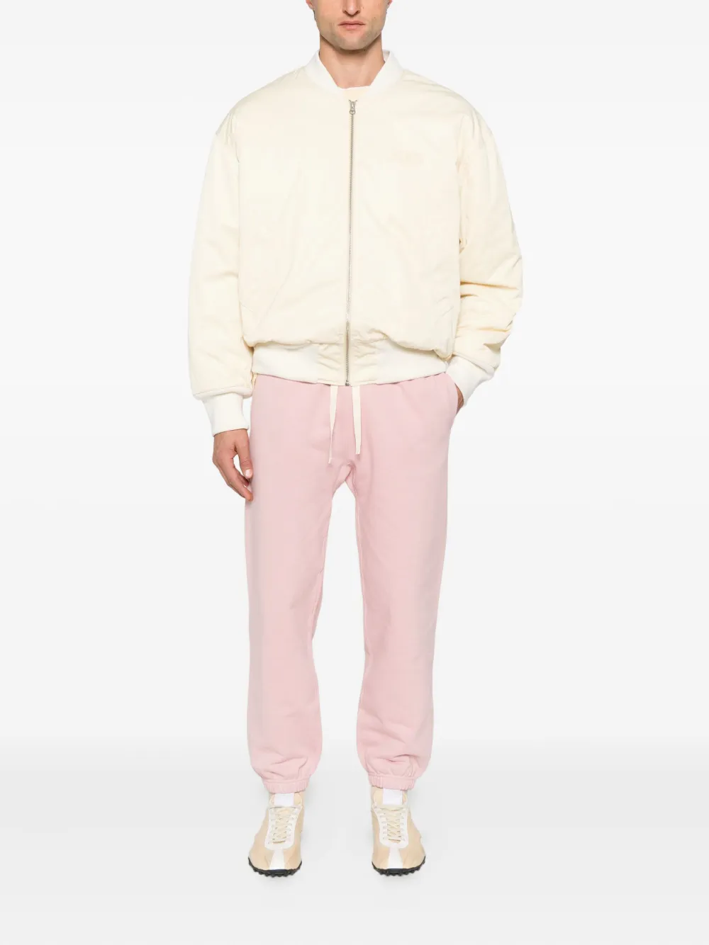 Jil Sander drawstring cotton track pants - Roze