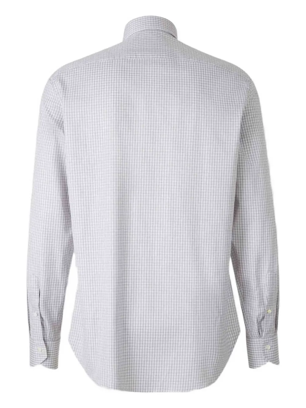 Canali checked long-sleeved shirt - Grijs