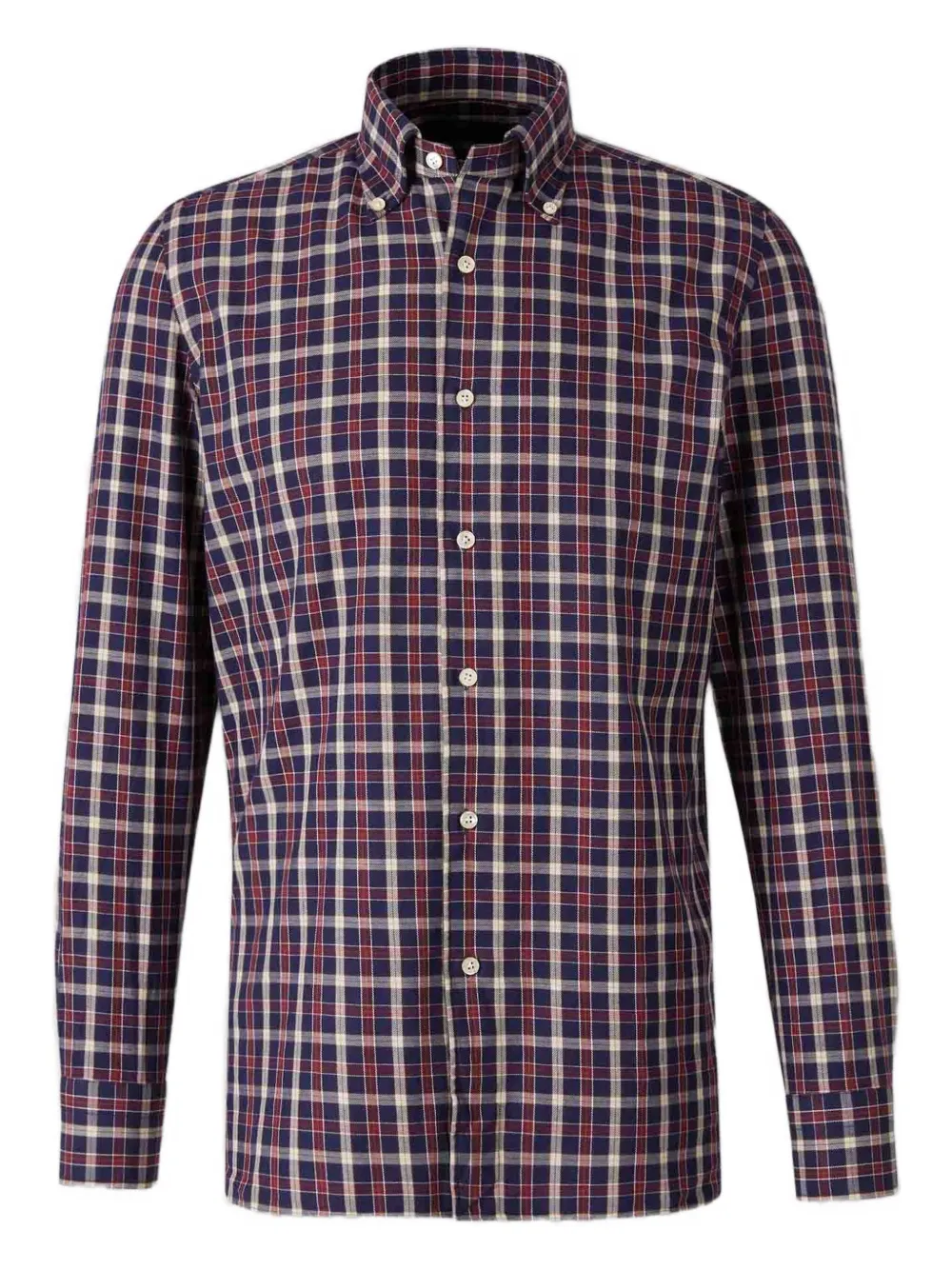Luigi Borrelli Checked Button-down Shirt In Blue