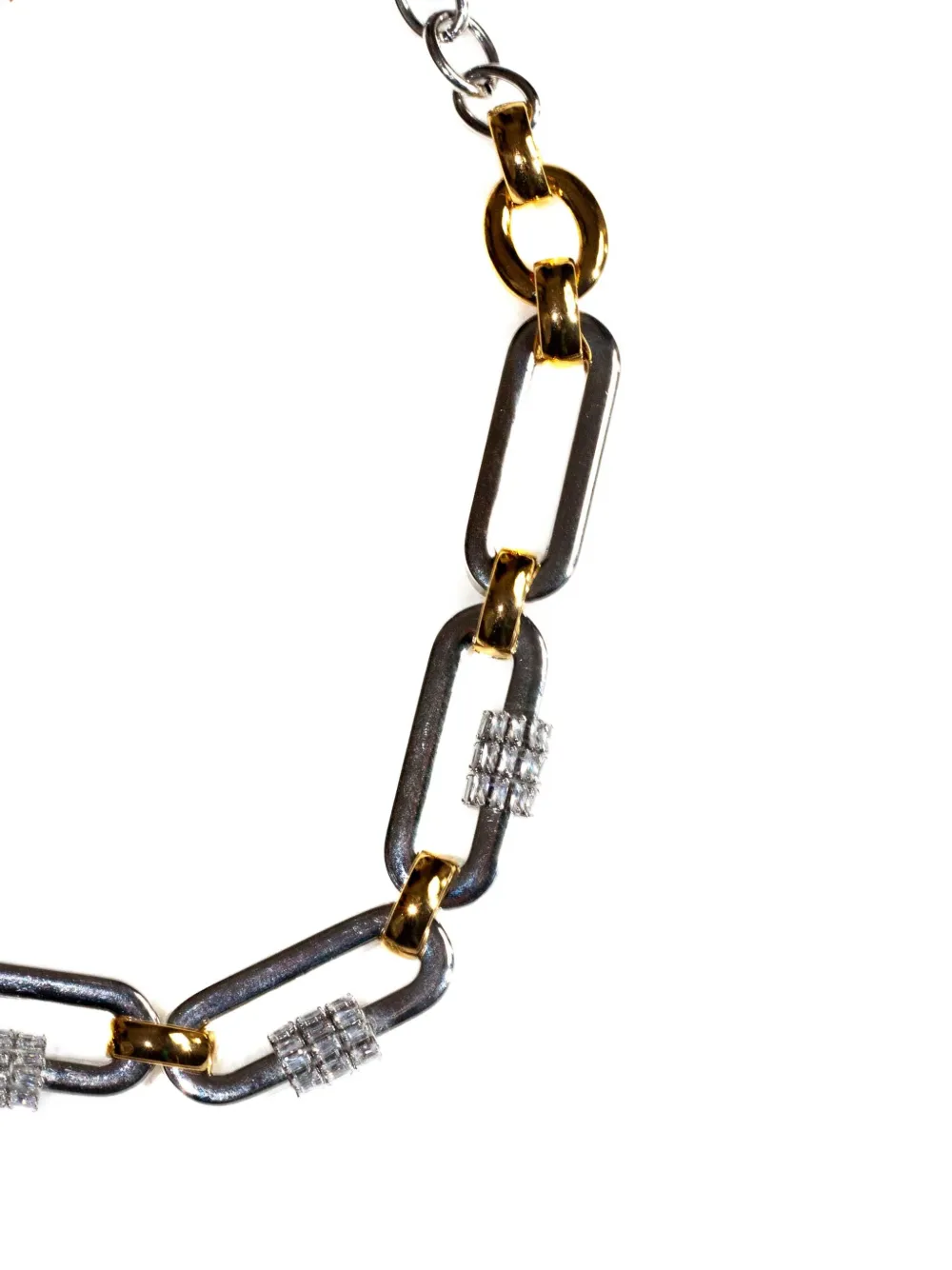 Radà Bijoux Rectangle-stone Chain Necklace In Silver