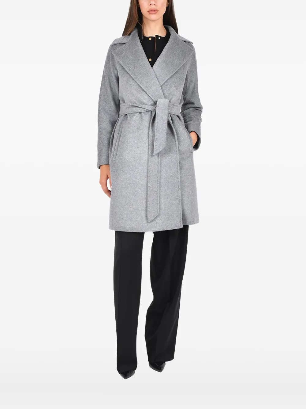 Max Mara manteau Ajaccio à taille ceinturée | gris | Image 1