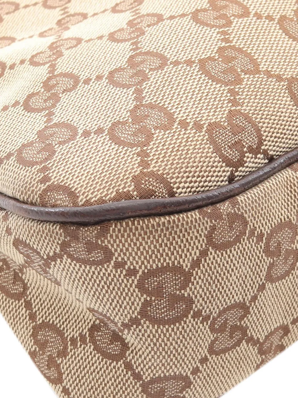 Pre-owned Gucci 2000-2015 Gg Canvas Charmy Shoulder Bag In Brown