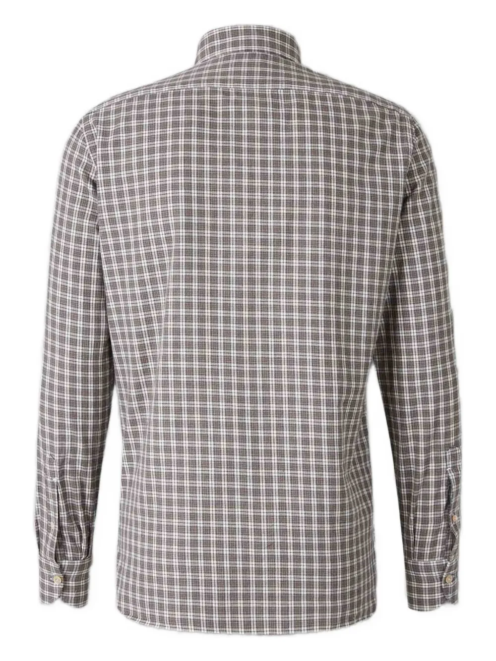 Luigi Borrelli Checked Button-down Shirt In Gray