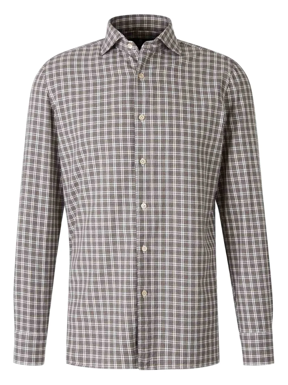 Luigi Borrelli checked button-down shirt | Grey | Image 1