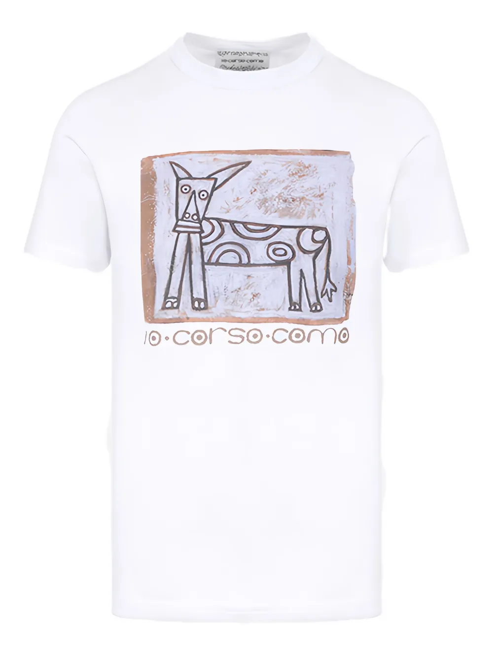 10 CORSO COMO donkey-print crew-neck t-shirt Wit