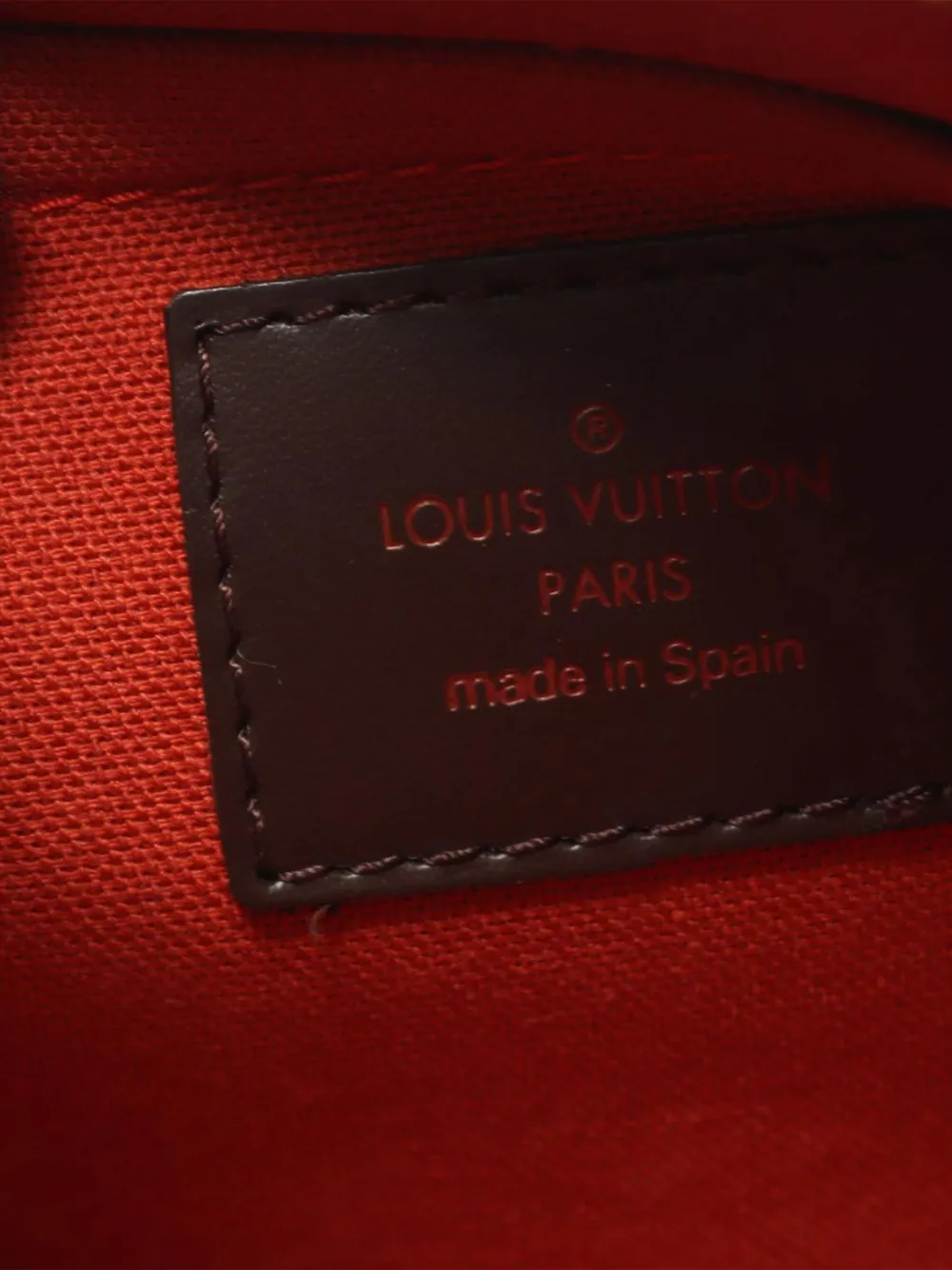 Pre-owned Louis Vuitton 2002 Damier Ebene Mini Ribera Handbag In Brown
