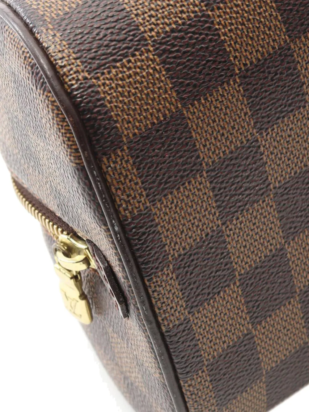 Pre-owned Louis Vuitton 2002 Damier Ebene Mini Ribera Handbag In Brown