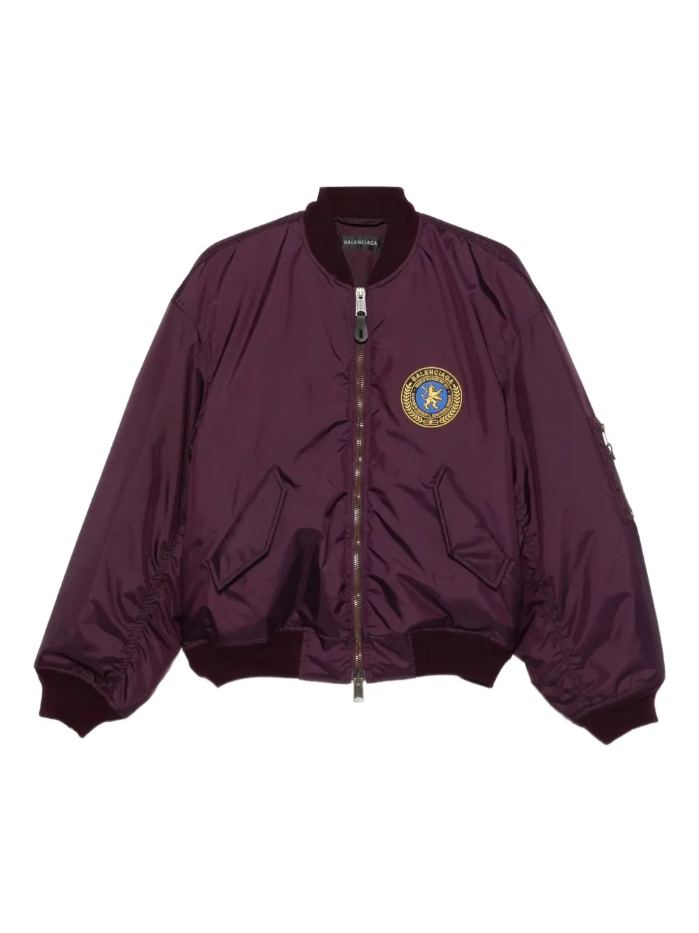 Balenciaga Bomberjack met geborduurd logo Bruin