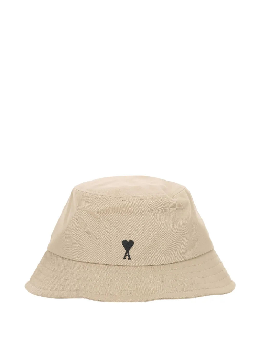 Ami Alexandre Mattiussi Heart-logo Bucket Hat In Neutral