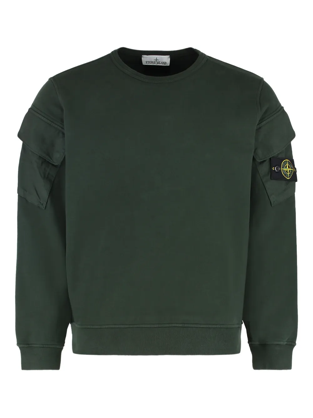 Stone Island Sweater met opgestikte zak en ronde hals Groen