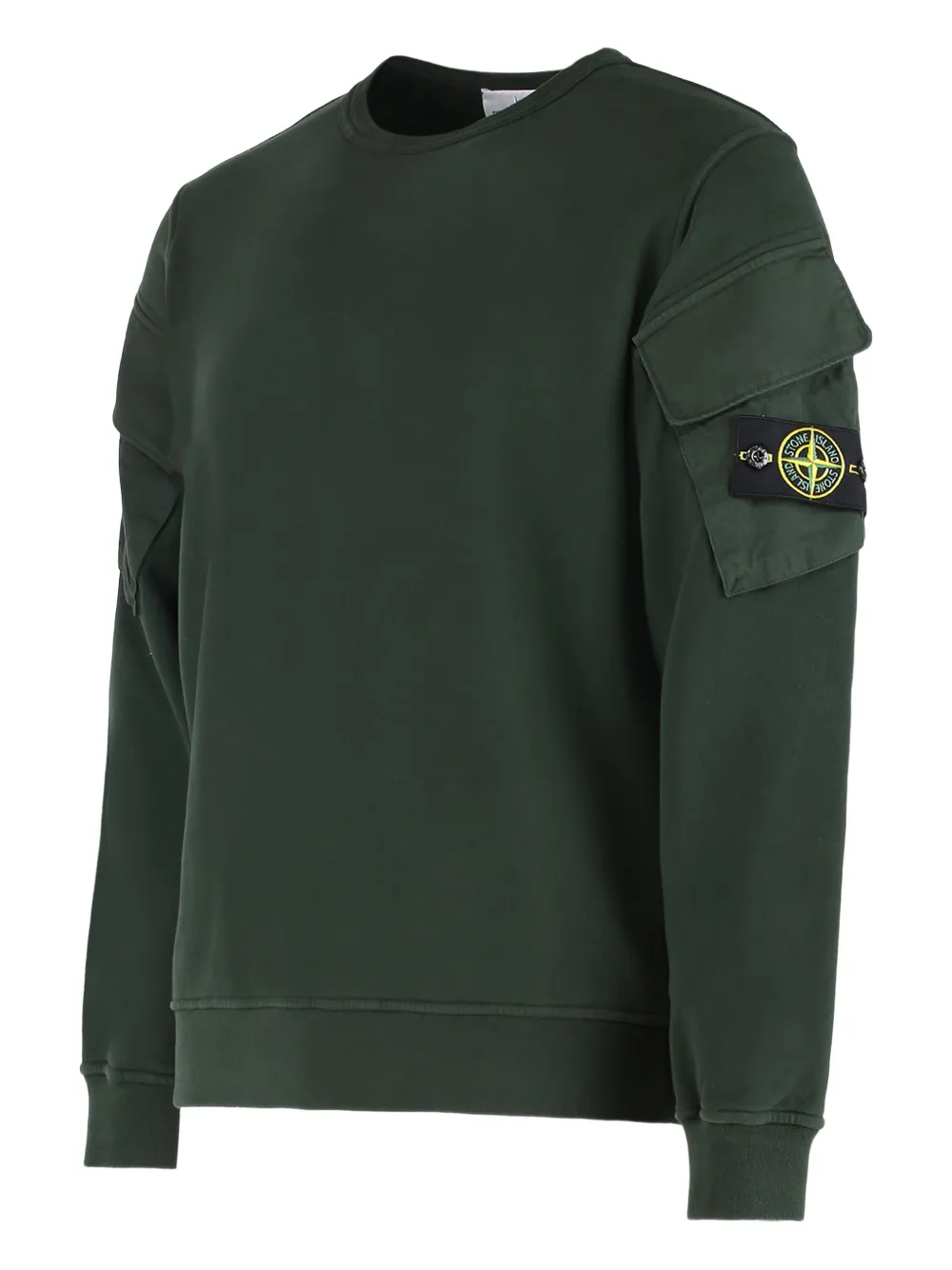 Stone Island Sweater met opgestikte zak en ronde hals Groen