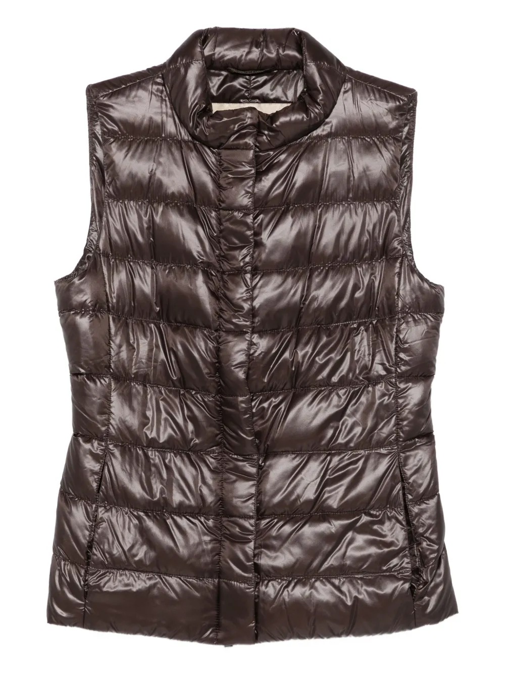 Herno quilted sleeveless vest | Brown | Image 1