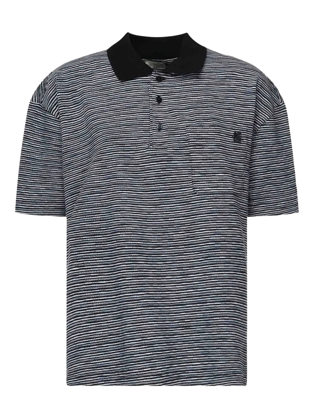 ETRO striped pocket polo shirt Blauw