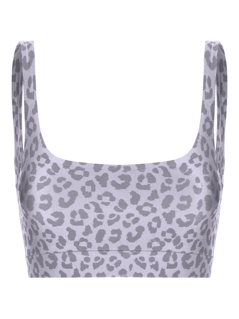 Nina leopard-print scoop-neck top