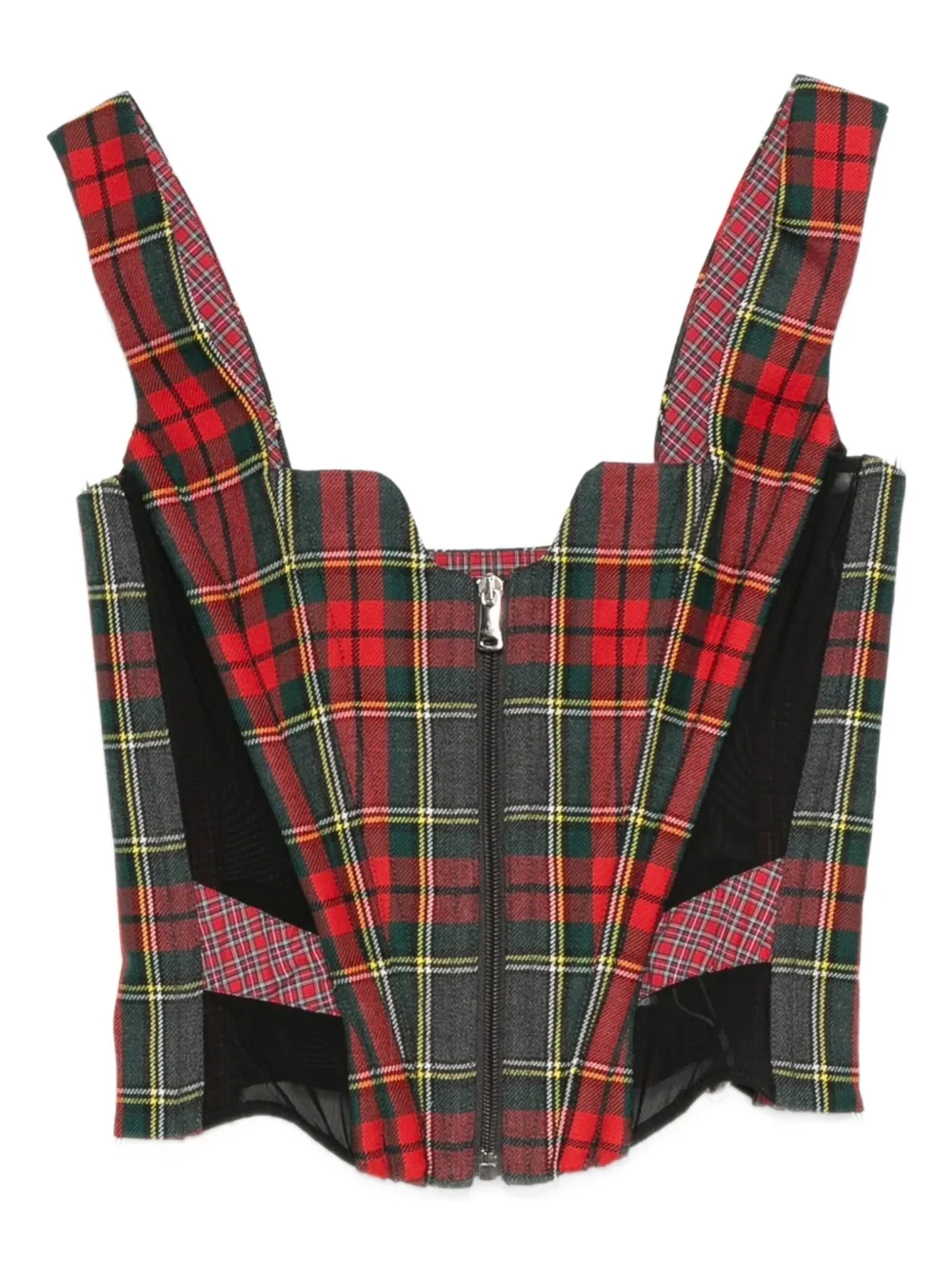 Vivienne Westwood tartan zip-front top | Red | Image 1