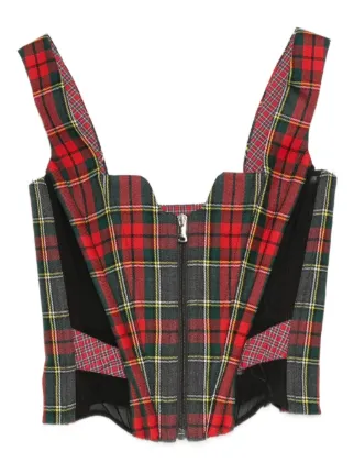 Vivienne Westwood リボン付き チェック トップス 31304423_61772006_322.jpg