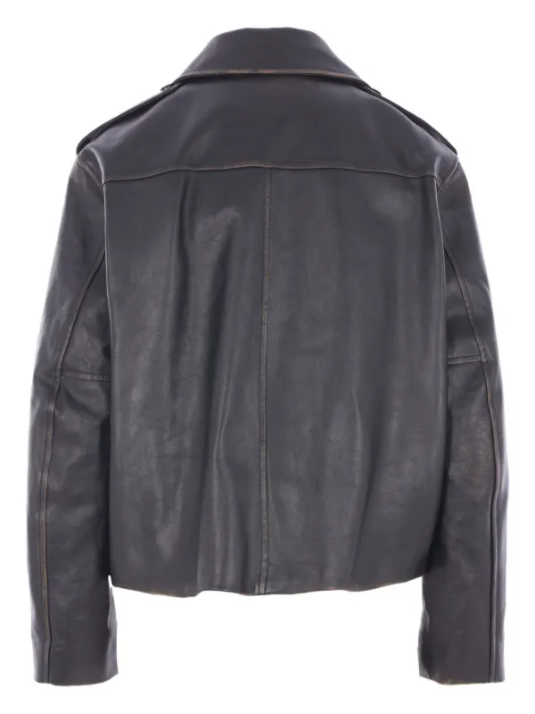 Jil Sander Leather Jacket | Black | FARFETCH IN