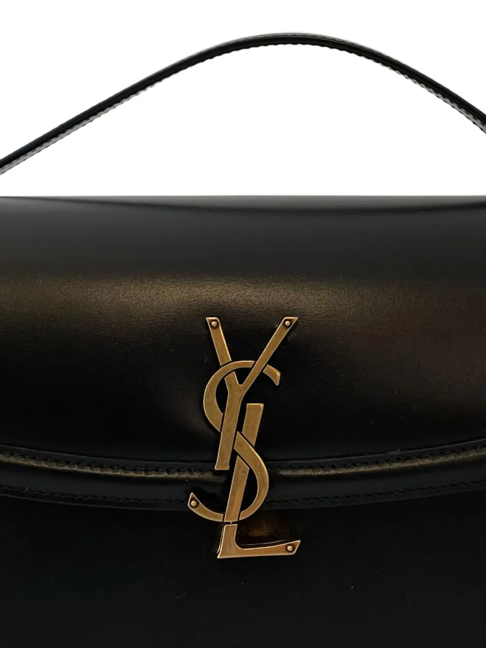 Saint Laurent mini logo-plaque shoulder bag - Zwart