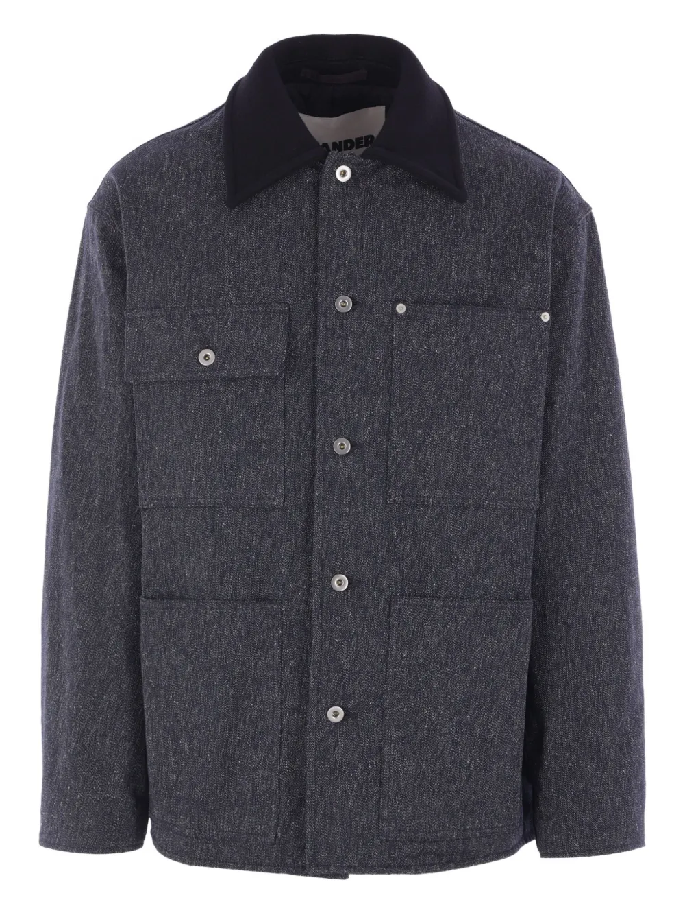Jil Sander Flamé denim jack van wol-viltblend Blauw