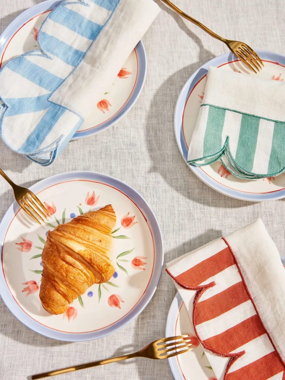 Misette scalloped-edge striped napkins (set of four) | Table Linens | Image 2
