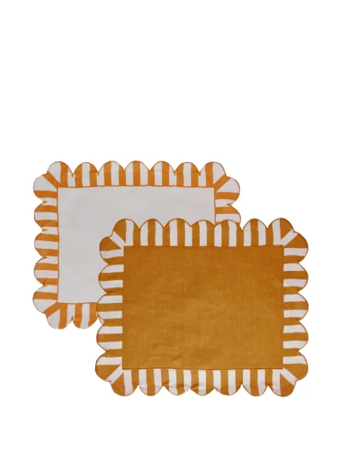Misette scalloped stripe placemat