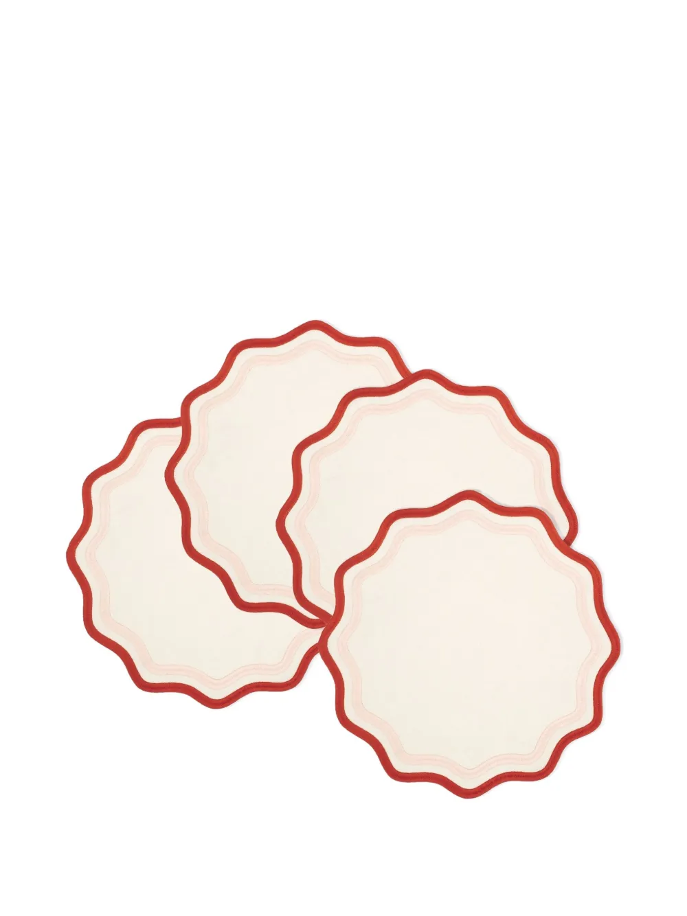 Misette scalloped embroidered placemats (set of four) | Table Linens | Image 2