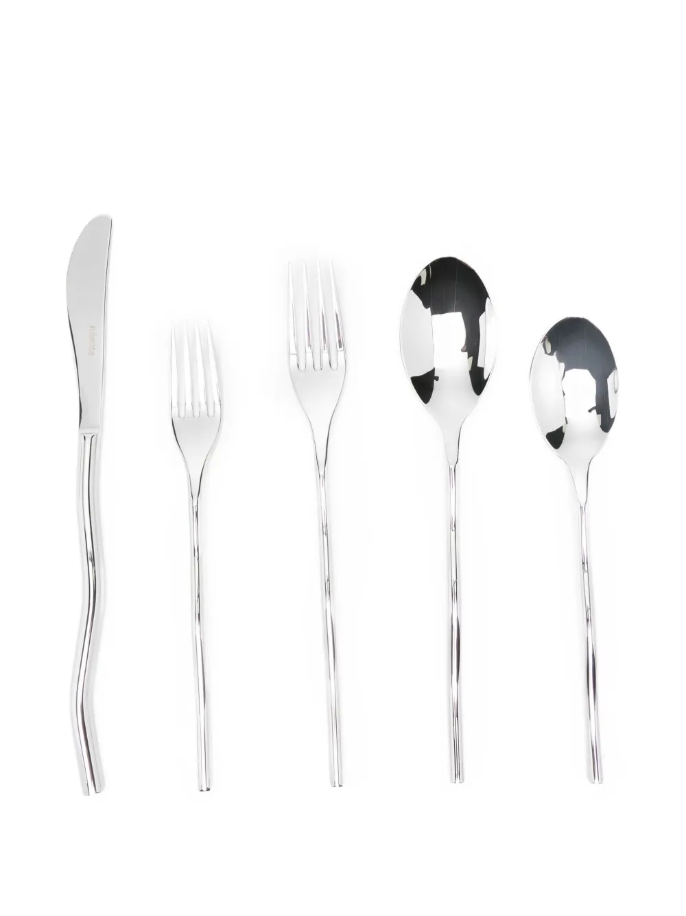Misette Squiggle cutlery set (set of five) | Silver | Image 1