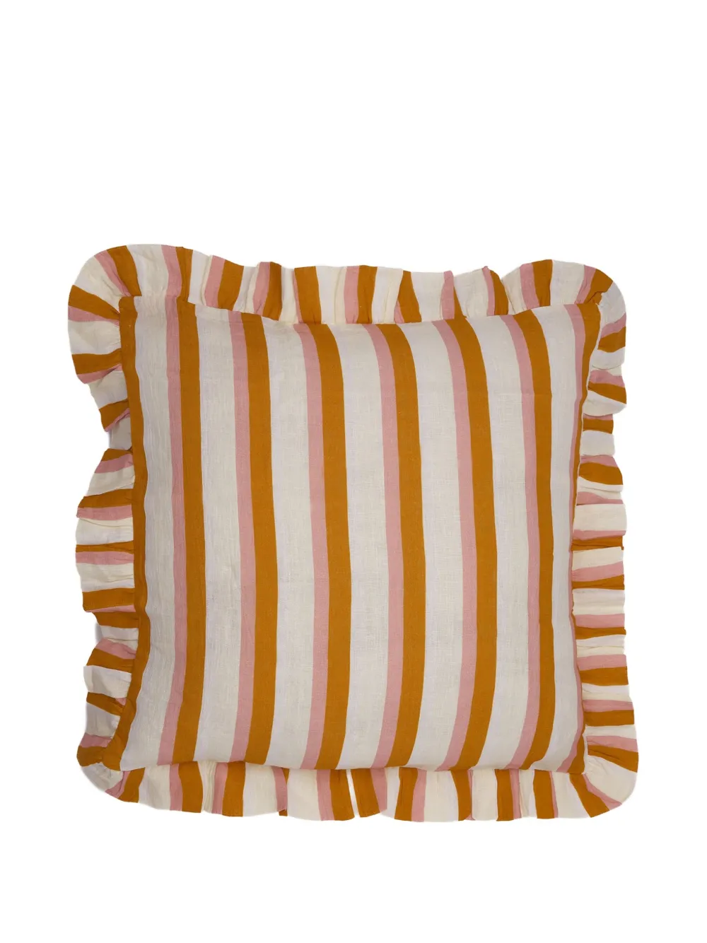 Amuse La Bouche striped ruffled cushion cover | Neutrals | Image 1