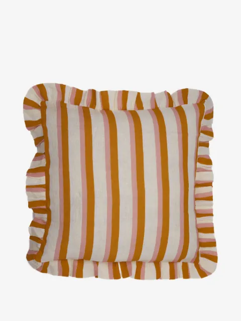 Amuse La Bouche striped ruffled cushion cover
