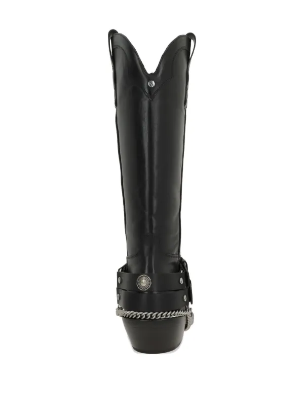 Ann Demeulemeester レザー ブーツ | ブラック | FARFETCH JP