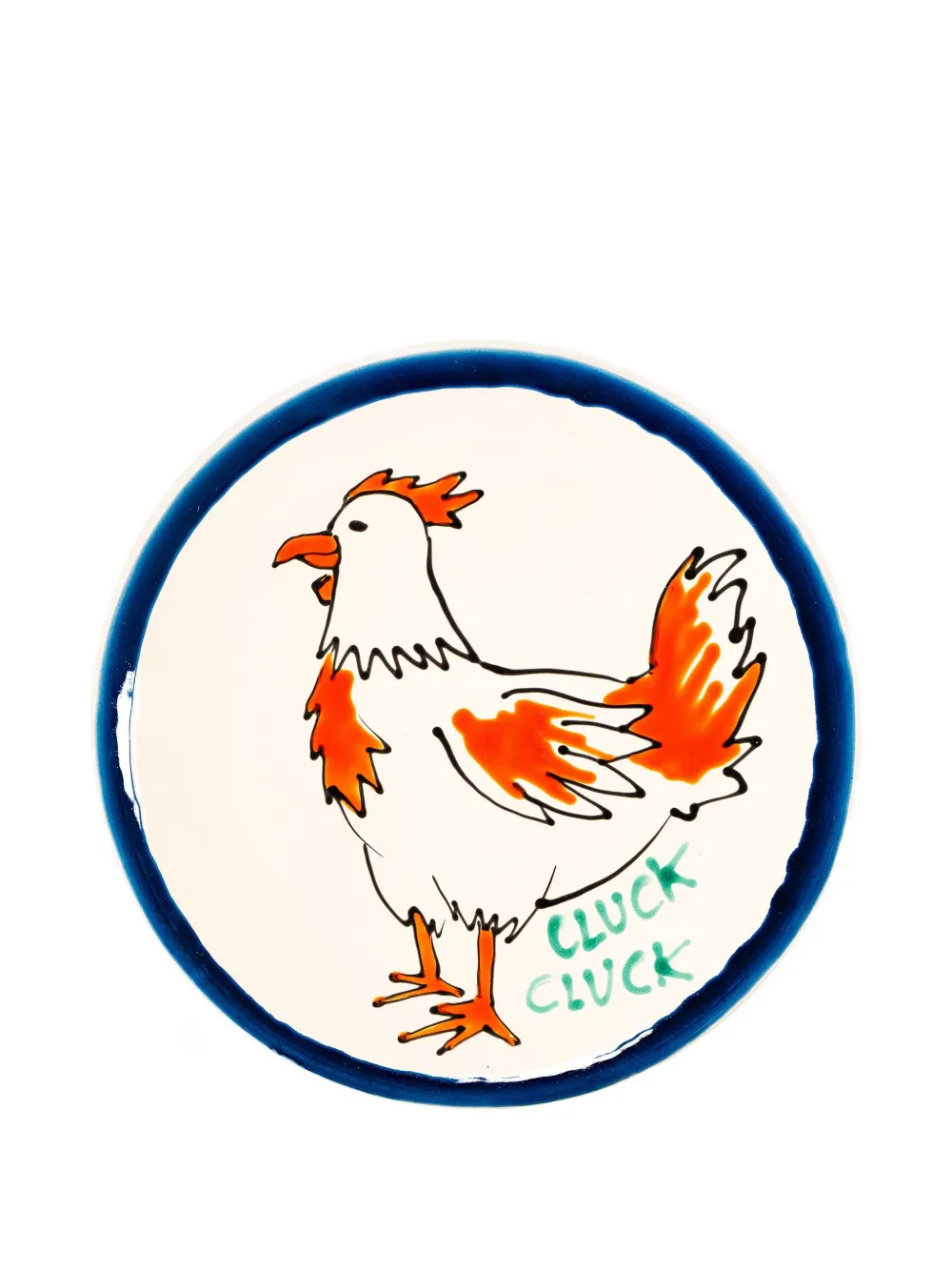 Amuse La Bouche Chicken-design Ceramic Plate In Multi