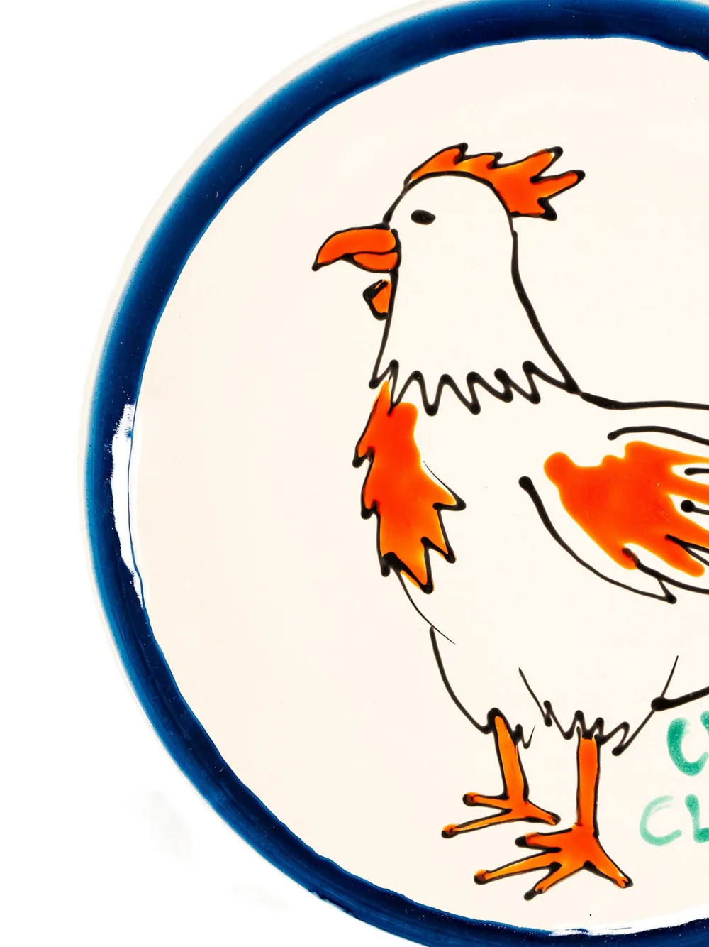 Amuse La Bouche Chicken-design Ceramic Plate In Multi
