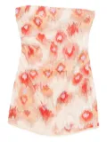 SIR. Fiorella floral-print strapless minidress - Neutrals