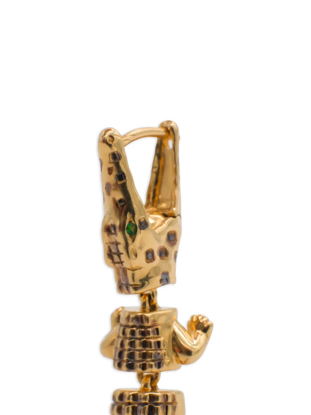  Bibi Van Der Velden 18kt Yellow Gold Crocodile-head Earrings 