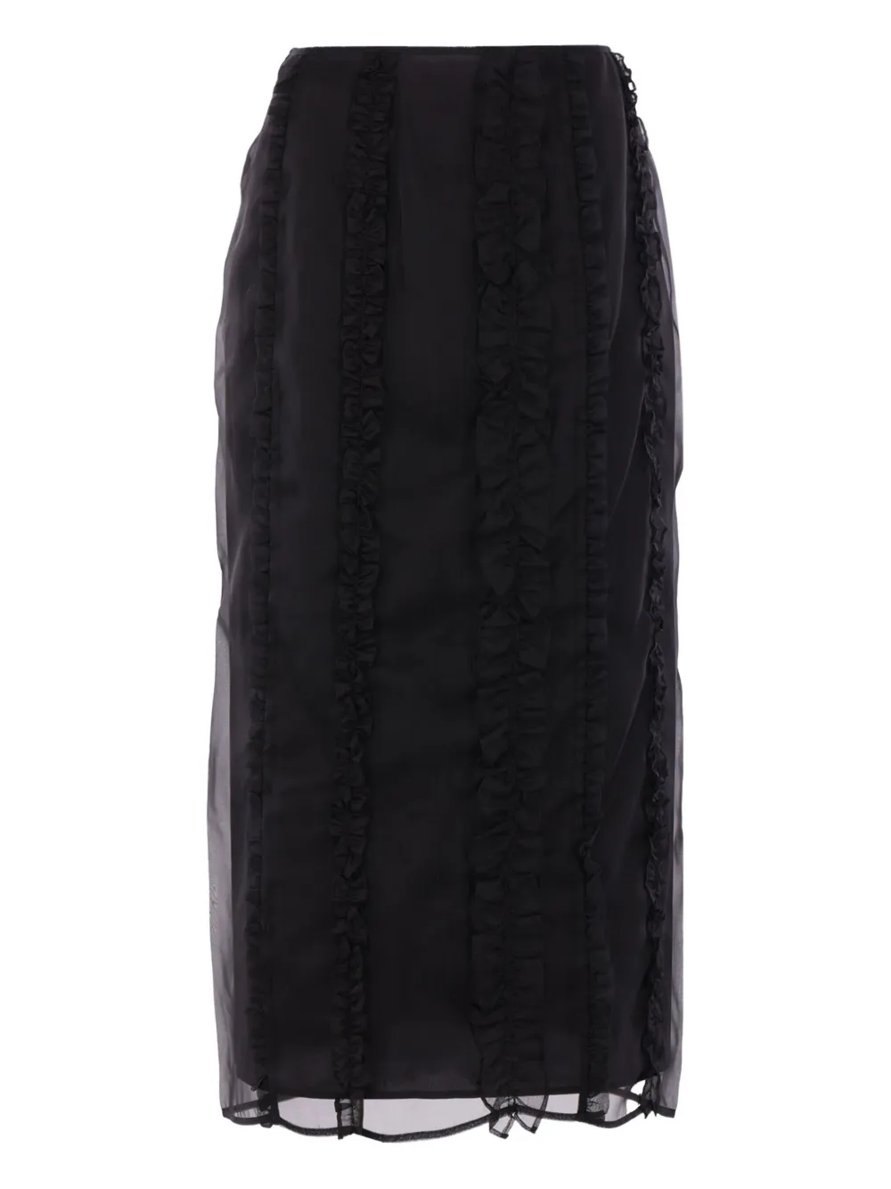 Cecilie Bahnsen ruffled midi skirt | Black | Image 1