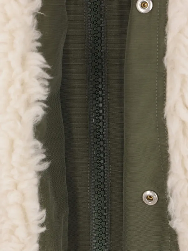 Sacai フリースパネル フーデッドジャケット | ニュートラル | FARFETCH JP